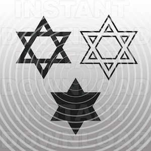 Star of David SVG File Cutting Template- Clip Art for Commercial & Personal Use-Jewish Vector Art for Cricut,SCAL,Cameo,Silhouette,Vinyl