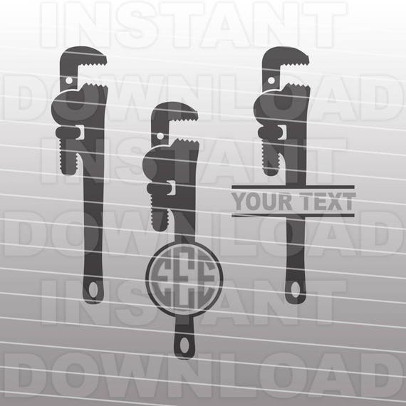 Pipe Wrench SVG File,Plumber SVG,Handyman SVG File -Commercial & Personal Use- Vector svg for Cricut,Silhouette svg,svg cut file,Vinyl cut