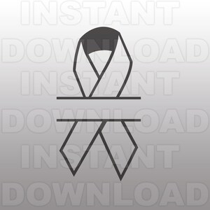 Awareness Ribbon SVG-Datei, Krebs SVG, Monogramm SVG-Datei, Vektor-ClipArt für kommerziellen und persönlichen Gebrauch für Cricut, Cameo, Silhouette, Vinyl, Aufkleber