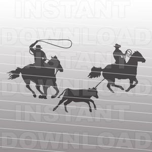 Team Roping Rodeo Ranch SVG File -Commercial & Personal Use -Vector Art svg for Cricut,Silhouette Cameo,vinyl cut file,cricut designs
