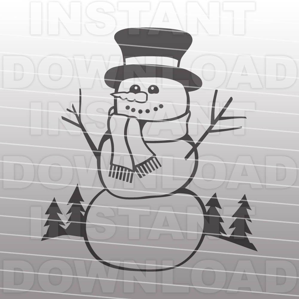 Download Snowman SVG File-Christmas SVG File-Die CutVector Clip Art | Etsy