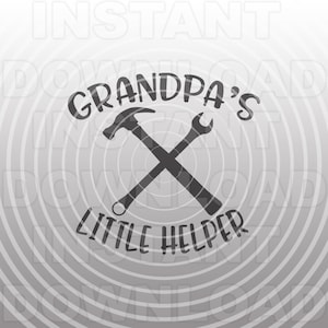 Opa's kleine helper SVG-bestand, peuter SVG-bestand, jongen SVG-bestand-commercieel en persoonlijk gebruik-vector kunst voor Cricut, Silhouette Cameo, vinyl sticker