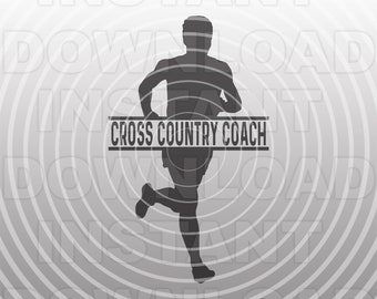 Mens Cross Country Coach SVG File,Cross Country Running SVG,XC svg,xc season svg -Commercial & Personal Use- Cricut,Silhouette Cameo,vinyl