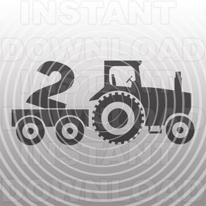 Birthday Farm Tractor SVG File,Second Birthday SVG -Vector Art Commercial & Personal Use- Cricut,Silhouette,Cameo,Iron On Vinyl,Vinyl Cut