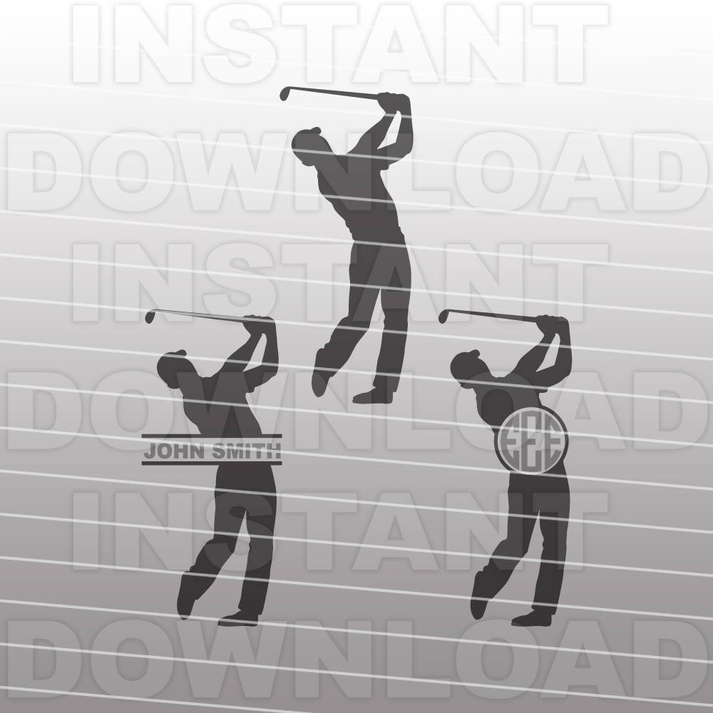 Download Golfer SVG File Golf SVG File Golf Monogram SVG File | Etsy