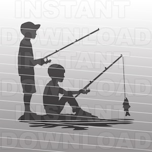 Vector Silhouette Of A Child Little 4 - 5 Year Old Fishing Boy With A Spinning  Rod Stands On The Shore Of A Pond, Isolated On A White Background Stock  Photo, Picture