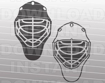 Goalie Mask SVG File,Hockey SVG,Hockey Player svg -Vector Art for Commercial & Personal Use- Cricut Explore,Silhouette,Cameo,Vinyl Decal