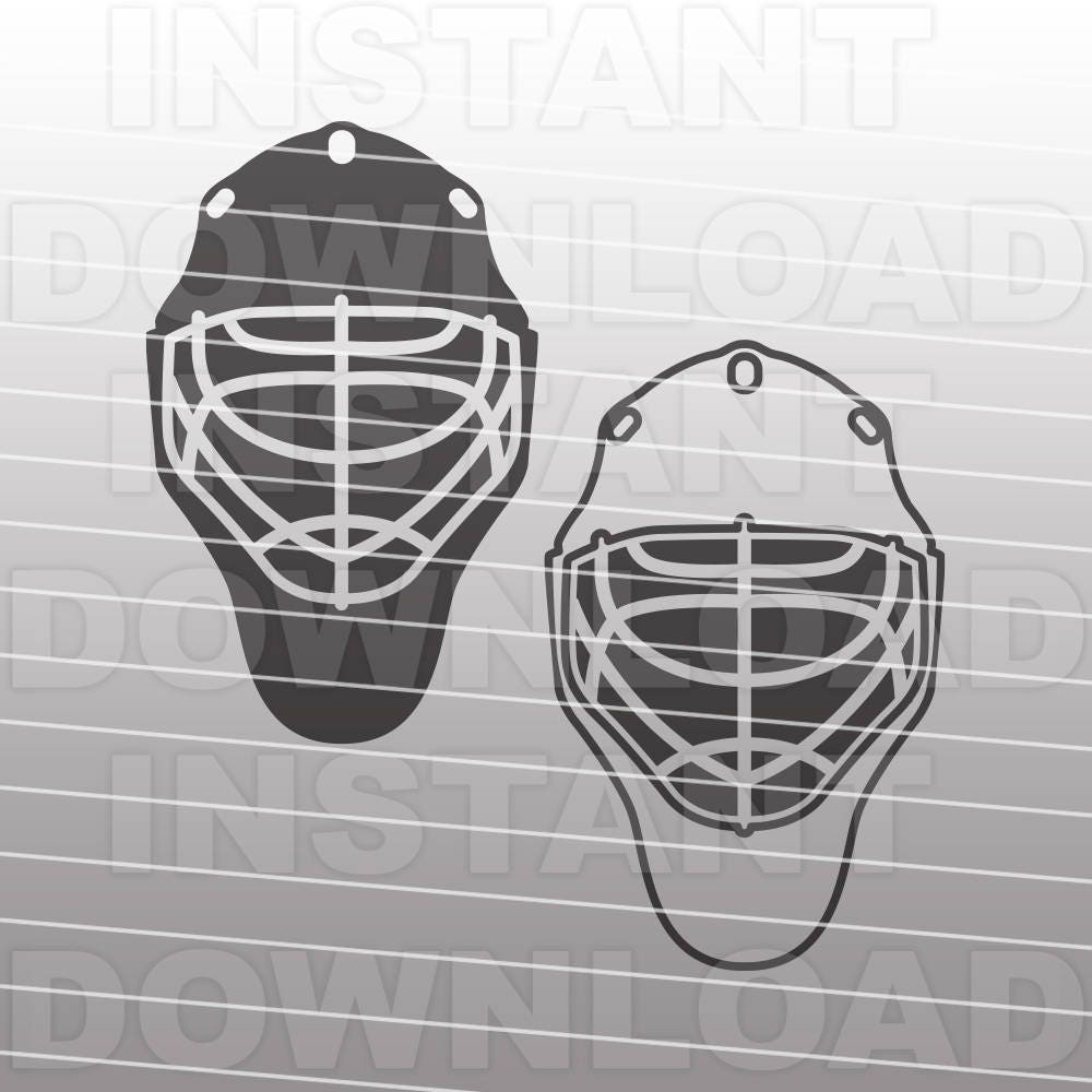 Hockey Goalie Helmet Mask INSTANT DOWNLOAD 1 Vector .eps Svg 