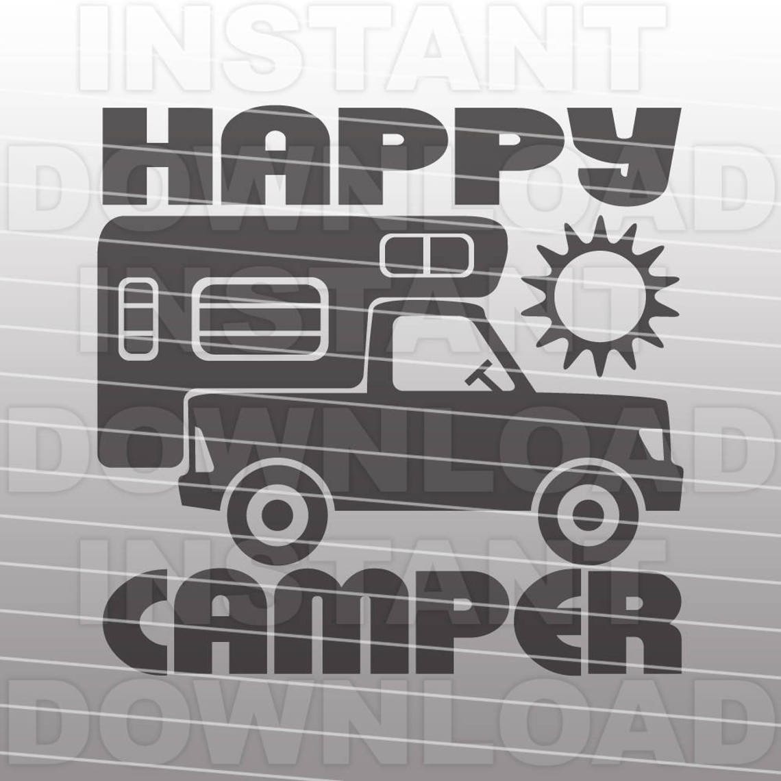 Happy Camper SVG Filetruck Camper SVG Fileretro Camper SVG - Etsy