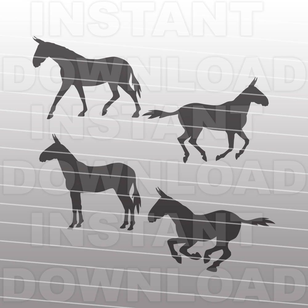 Mule Rearing Svg Mule SVG Bundle,western Svg,cowboy Svg,livestock Bundle Svg -commercial ...