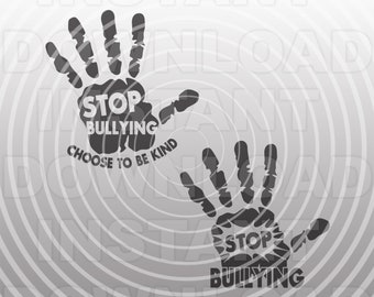 Anti-Bullying SVG File,Bullying SVG,Stop Bullying svg -Vector Art Commercial/Personal Use- Cricut,Cameo,Silhouette,Iron On vinyl,Vinyl Decal