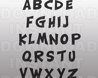 Alphabet letters SVG File Cutting Template-Clip Art for Commercial and Personal Use - Vector Art file for Cricut, SCAL, Cameo, Sizzix, Vinyl