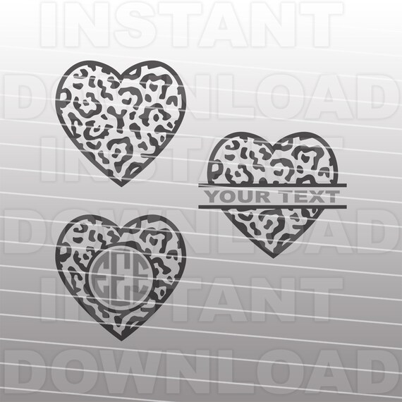 Cheetah Leopard Spots Heart Svg Fileleopard Cheetah Pattern Etsy