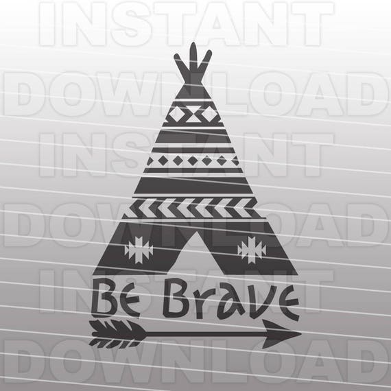 Silhouette Tribal Tee Pee Indian Tribal Dance Headress Teepee