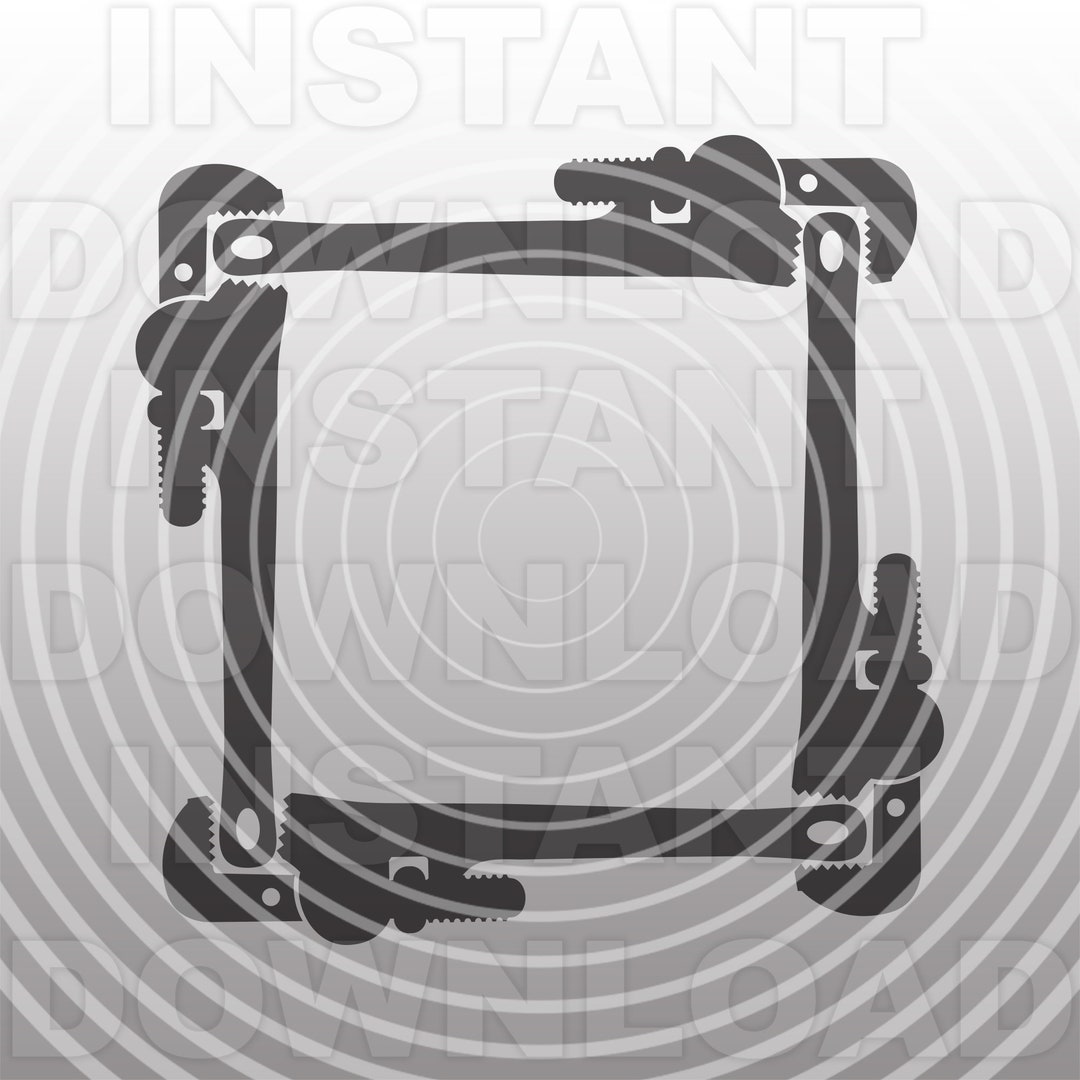 Plumber Pipefitter Pipe Wrench Border SVG File,sprinkler Fitter SVG ...