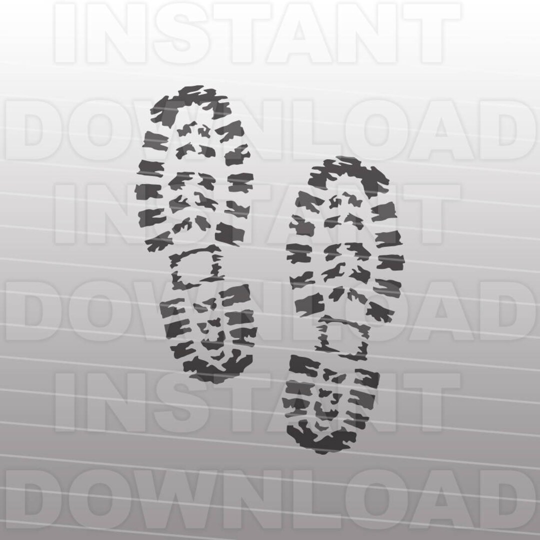 Boot Print SVG File,footprint Svg,hiking Svg -vector Art for Commercial ...