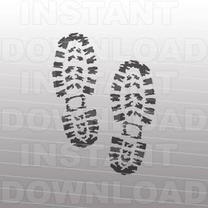 Boot Print SVG File,Footprint SVG,Hiking svg -Vector Art for Commercial & Personal Use- Cricut,Silhouette,Cameo,Vinyl Decal,Iron on Vinyl