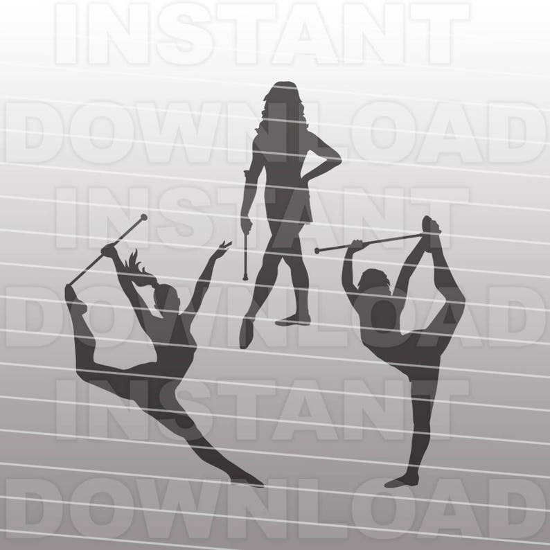 Download Majorette Baton Twirling Gymnastics SVG File cricut | Etsy