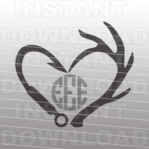 Download Clip Art Fishing Svg Antler Hooks Digital Cut Or Print Files Art Collectibles