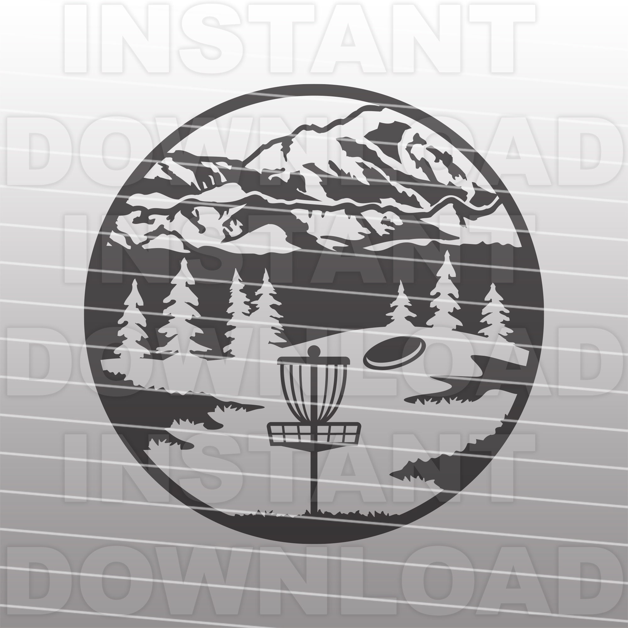 disc-golf-mountain-scene-svg-disc-golf-svg-file-vector-art-commercial-personal-use-cricut-silhouette-cameo-vinyl-decal-iron-on-vinyl-etsy