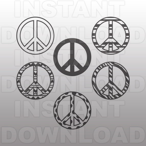 Download Free Peace Sign Svg File Peace Symbol Svg File Commercial Etsy SVG Cut Files