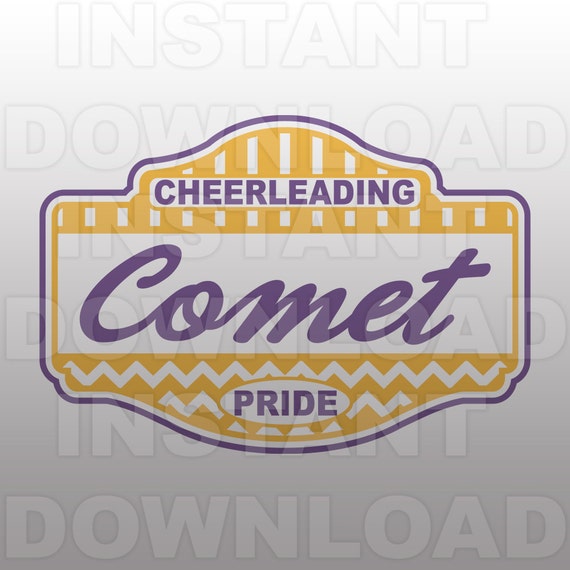 Comet Pride Cheerleading Vector Art Svg Fileinstant Etsy