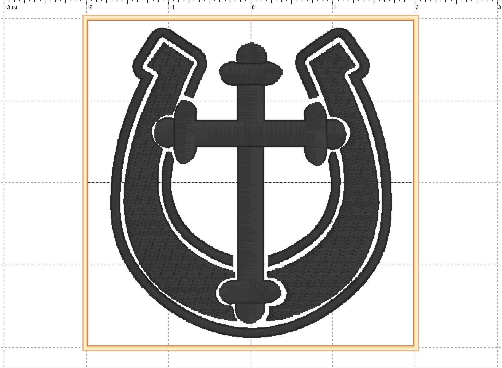 Western Horseshoe Religious Cross Machine Embroidery Design - Etsy