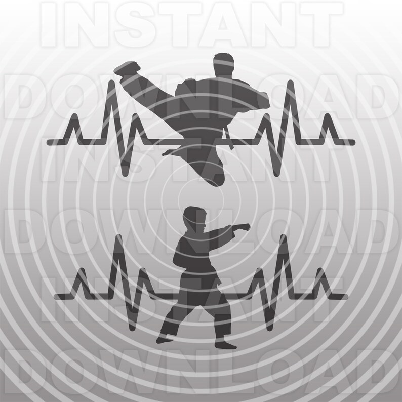 Download Karate Boy Heartbeat EKG Pulse SVG FileTaekwondo Boy SVG ...