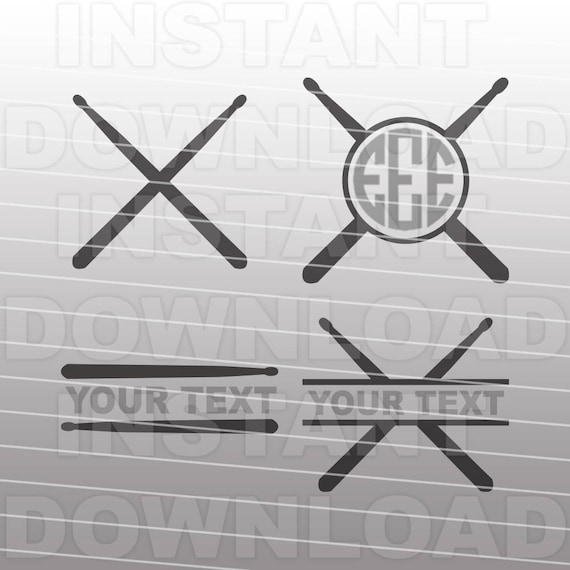 Download Drummer Monogram Svg Filemarching Band Svgpercussion Svg Etsy