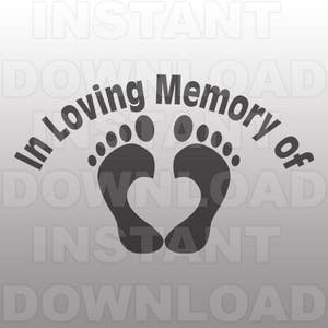 Fichier SVG de grossesse et de perte infantile, Baby Feet SVG -Commercial & Personal Use-Vector Art SVG pour Cricut Silhouette Cameo vinyl design htv
