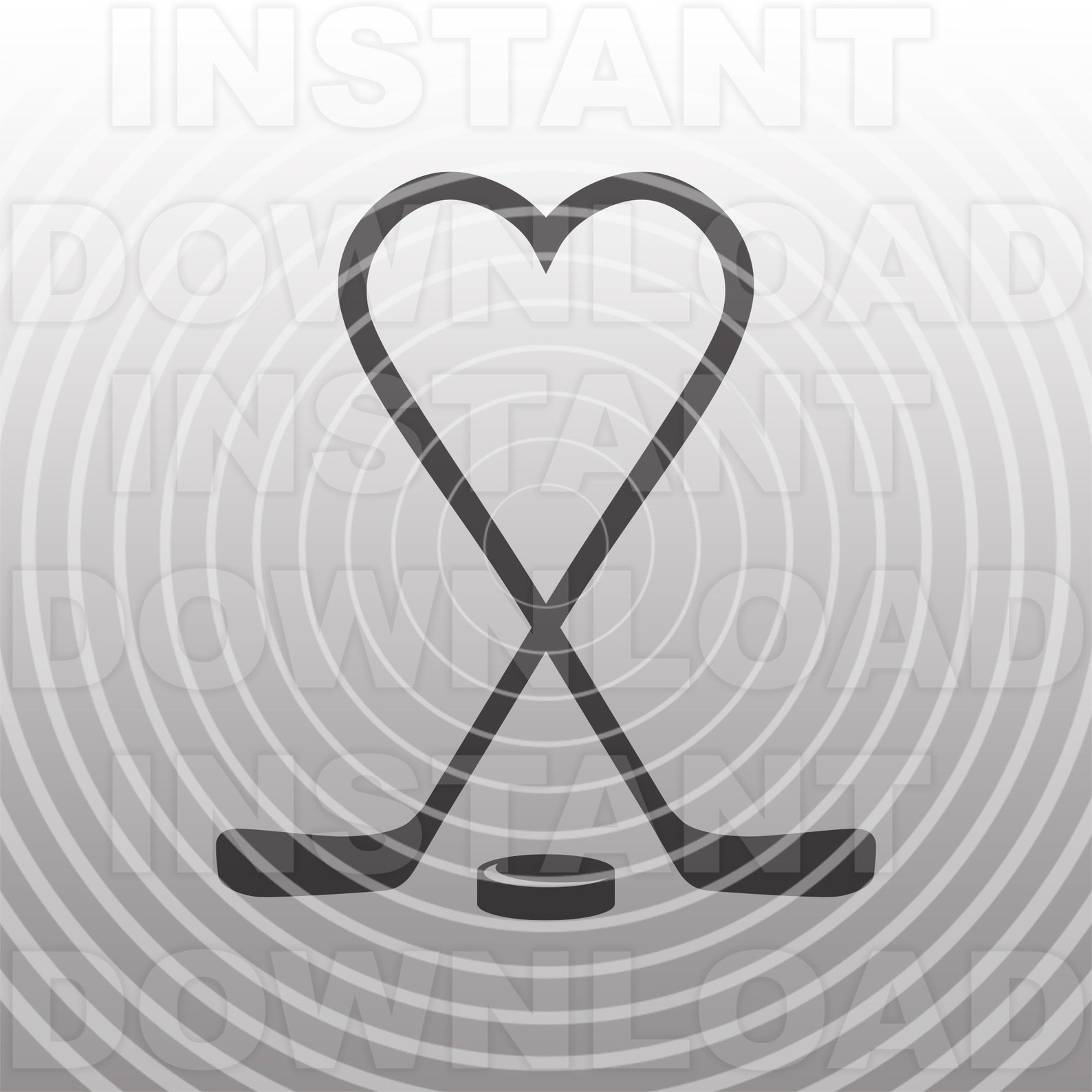 Hockey Sticks Heart SVG Filelove Hockey SVG vector Art Etsy