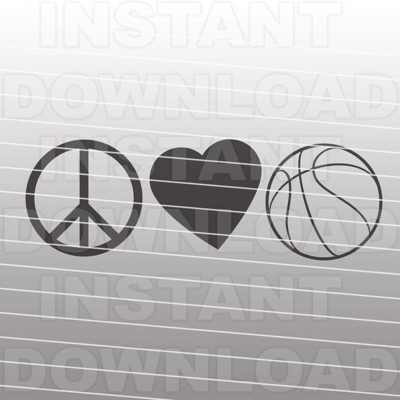 Free Free 178 Peace Love And Basketball Svg SVG PNG EPS DXF File