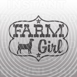 Ferme fille bétail Boer chèvre fichier SVG, montrer le fichier SVG de chèvre, animaux de la ferme SVG, svg pour Cricut, Silhouette svg, vecteur svg, tshirt svg, fichiers vinyle
