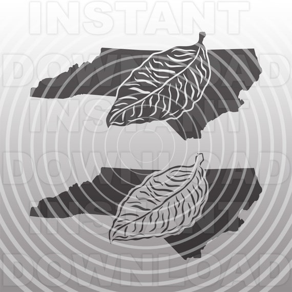 tobacco leaf print North Carolina with Tobacco Leaf SVG File