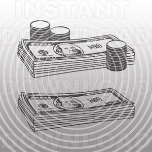 Stapel von Geld SVG-Datei, 100 Dollarschein SVG, Geld SVG, Bargeld Geld svg-Vector Art kommerzielle/persönlichen Gebrauch- Cricut, Silhouette Cameo, Vinyl cut