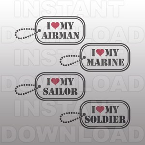 Military Dog Tags SVG Bundle -Army SVG- Navy SVG -Marines svg- Commercial & Personal Use- svg file for Cricut,Silhouette Cameo,vinyl cutting