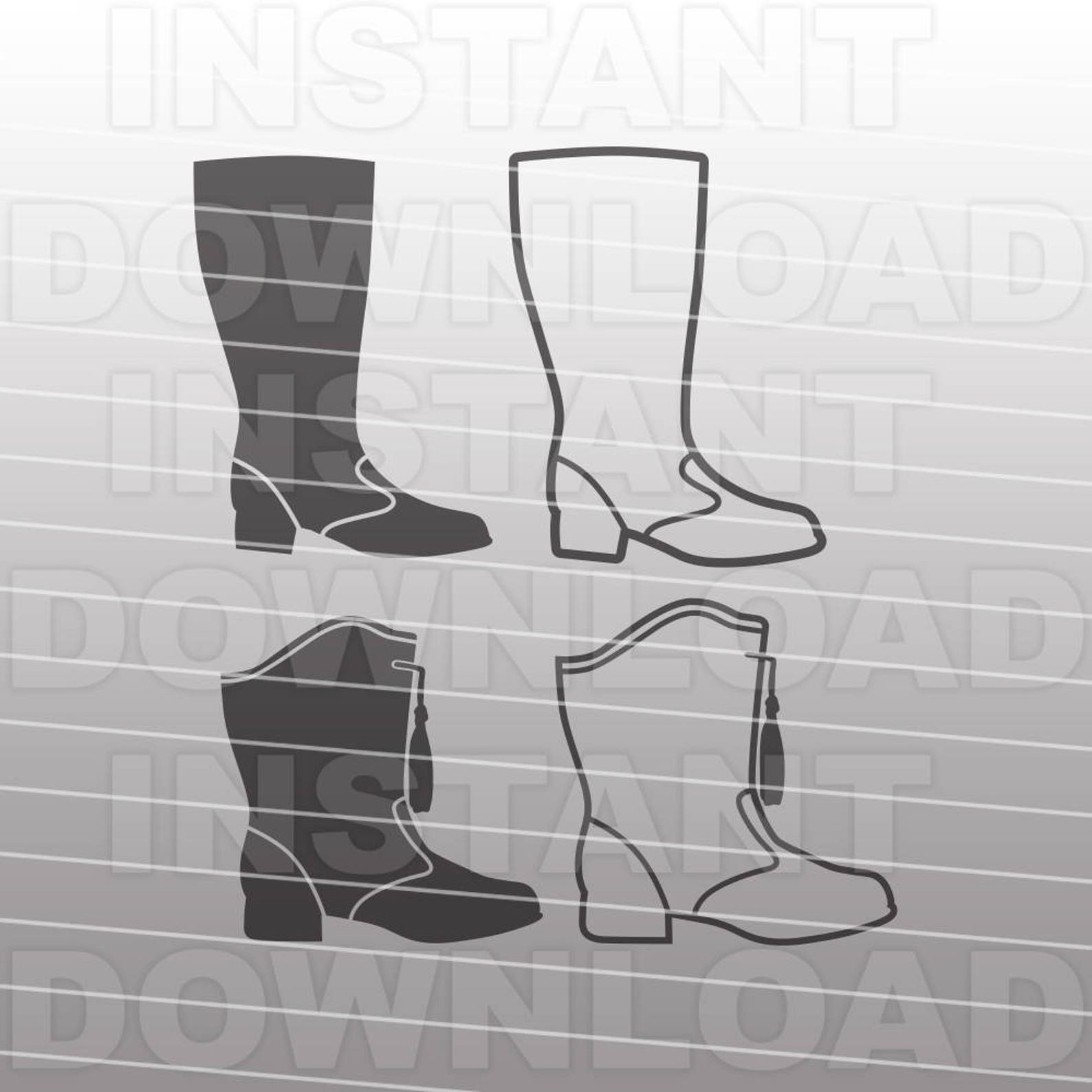 Drill Team Majorette Boots SVG Filenancy Boot Svgmarching Etsy