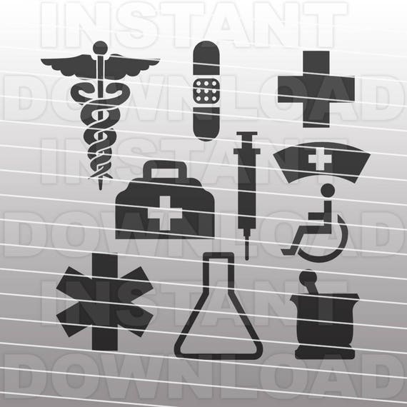 Medical Symbols SVG File,Nursing SVG File,Nurse SVG File-Vector Clip Art for Commercial & Personal Use-for Cricut,Silhouette,Cameo,Vinyl