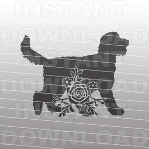 Goldendoodle Floral Labradoodle SVG-Schnittvorlage-Vector Art kommerzielle/persönliche Nutzung-Cricut,Cameo,Silhouette,Cut File