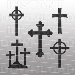 Crosses SVG File Cutting Template-Clip Art for Commercial and Personal Use-vector art file for Cricut,SCAL,Cameo, Sizzix, Pazzles,Decal