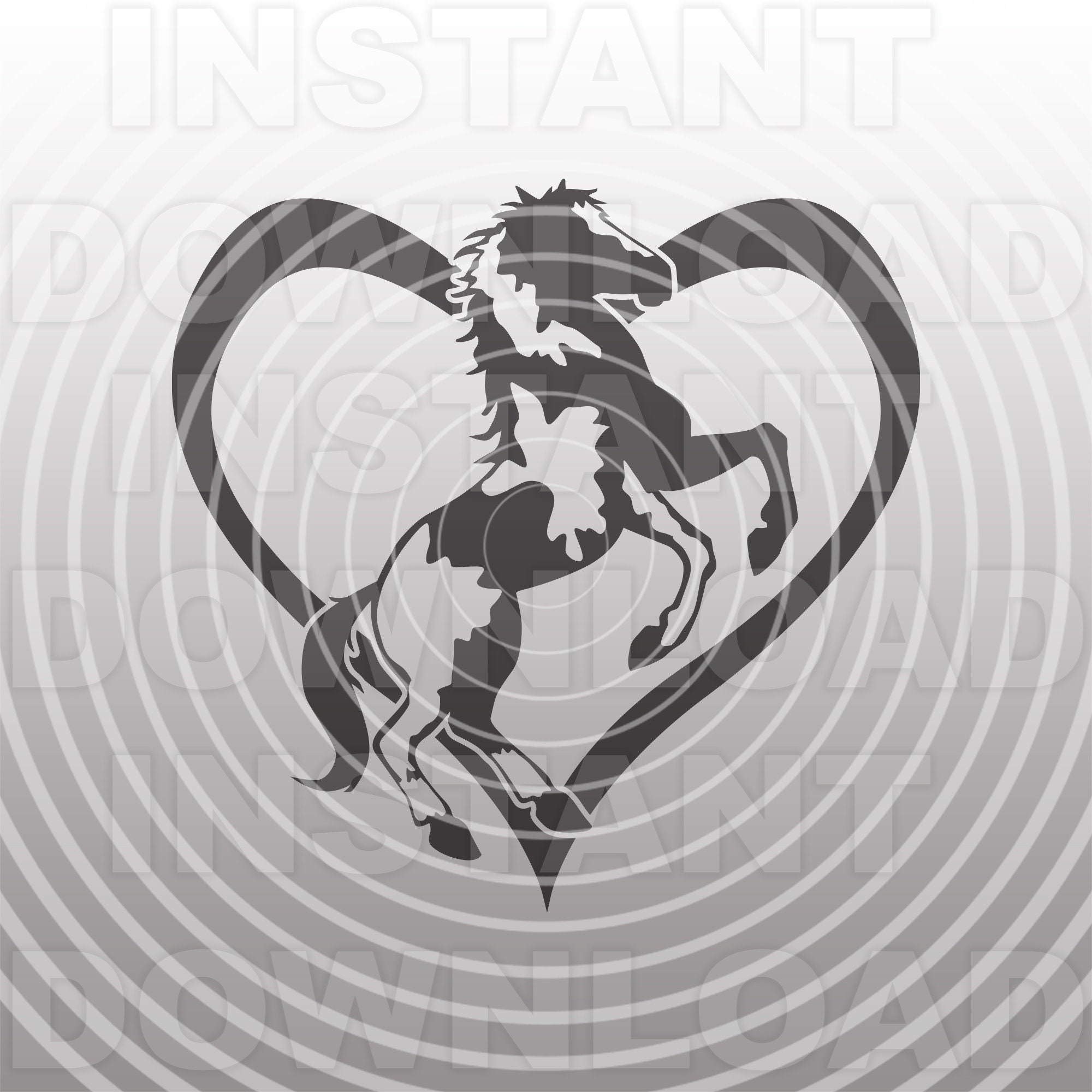 Download American Paint Horse With Heart Svg Filelivestock Svgfarming Etsy