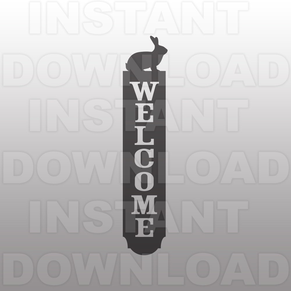 Svg Rabbit House Sign Show Rabbit SVG File,farmhouse Welcome Sign SVG -cutting Template ...