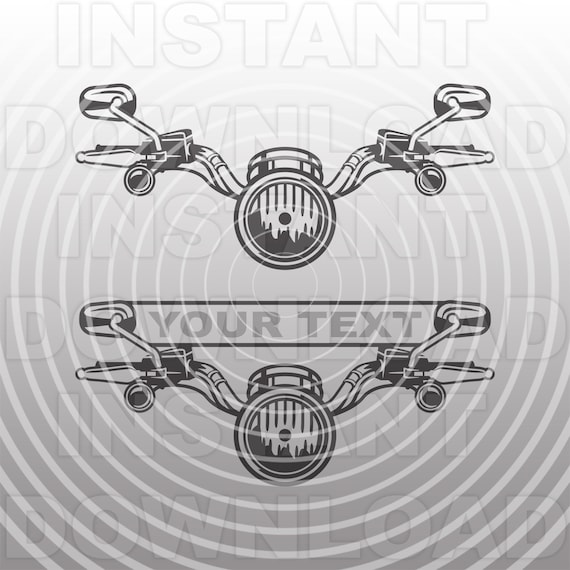 Motorcycle Handlebars With Headlight SVG Filemotorcycle Etsy India