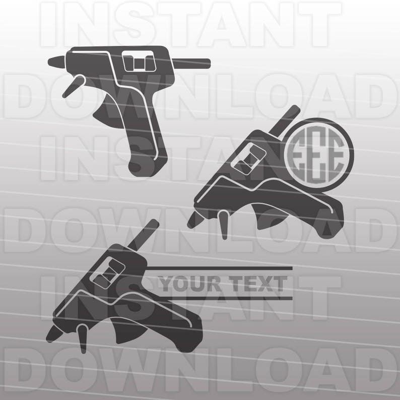 Hot Glue Gun SVG File,Crafting SVG File -Commercial & Personal Use- Vector Art SVG Cut File for Silhouette and Cricut Cutter image 4