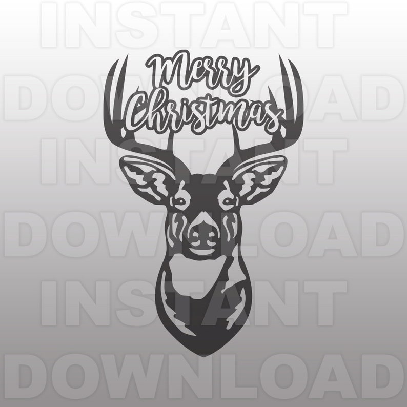 Download Merry Christmas Deer Buck SVG File Commercial & Personal ...