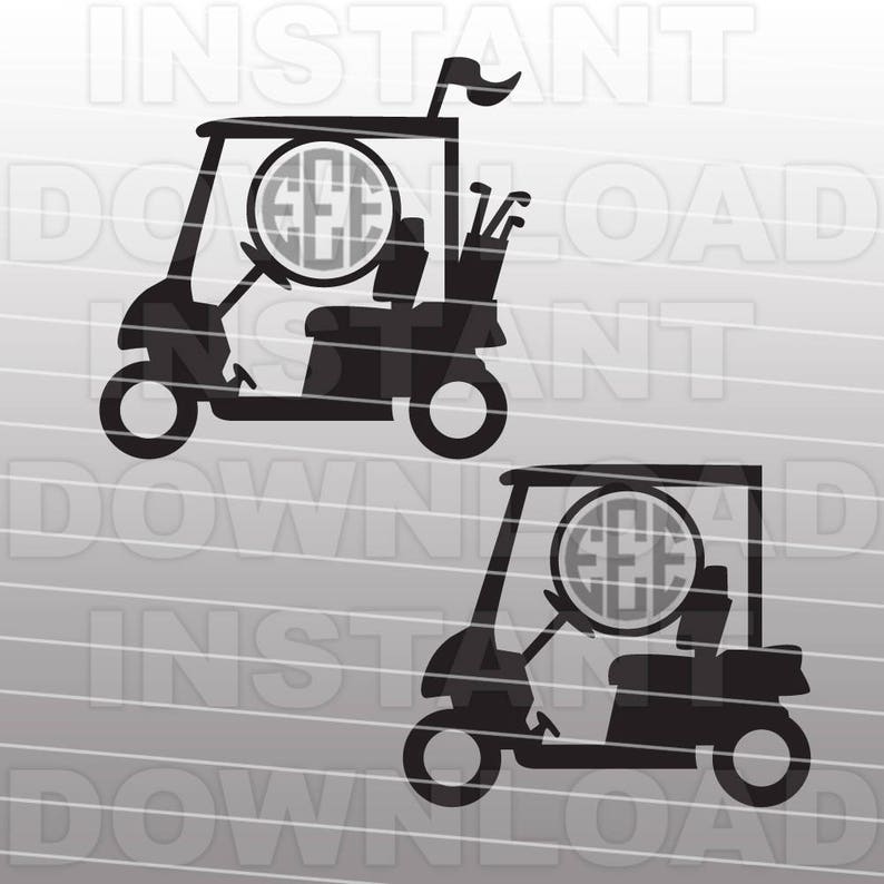 Download Golf Cart Monogram SVG File Cutting Template-Clip Art for | Etsy