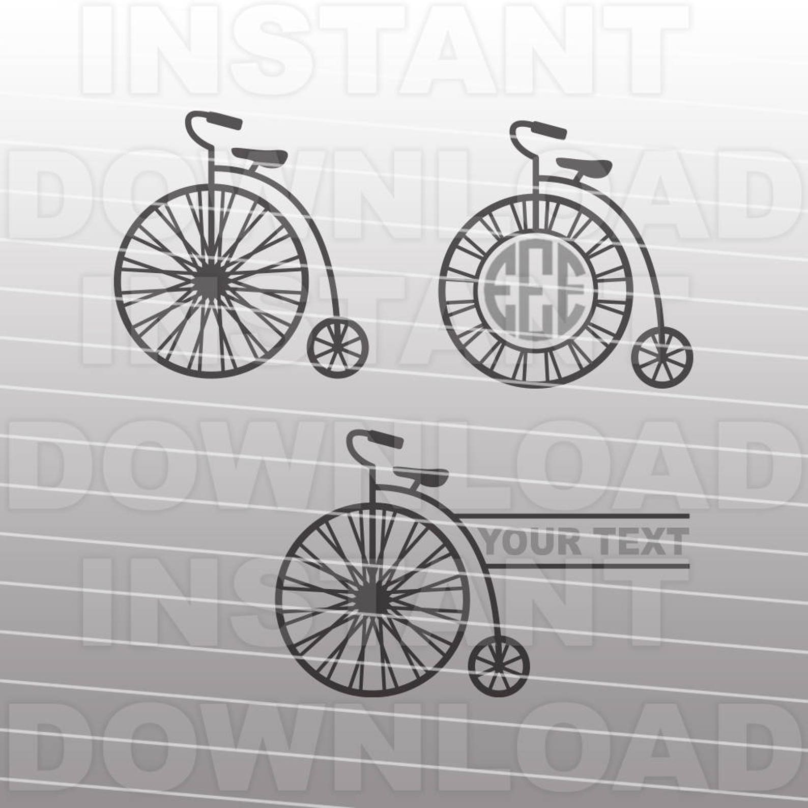 High Wheel Bicycle SVG Filepenny Farthing Svgvintage Retro - Etsy