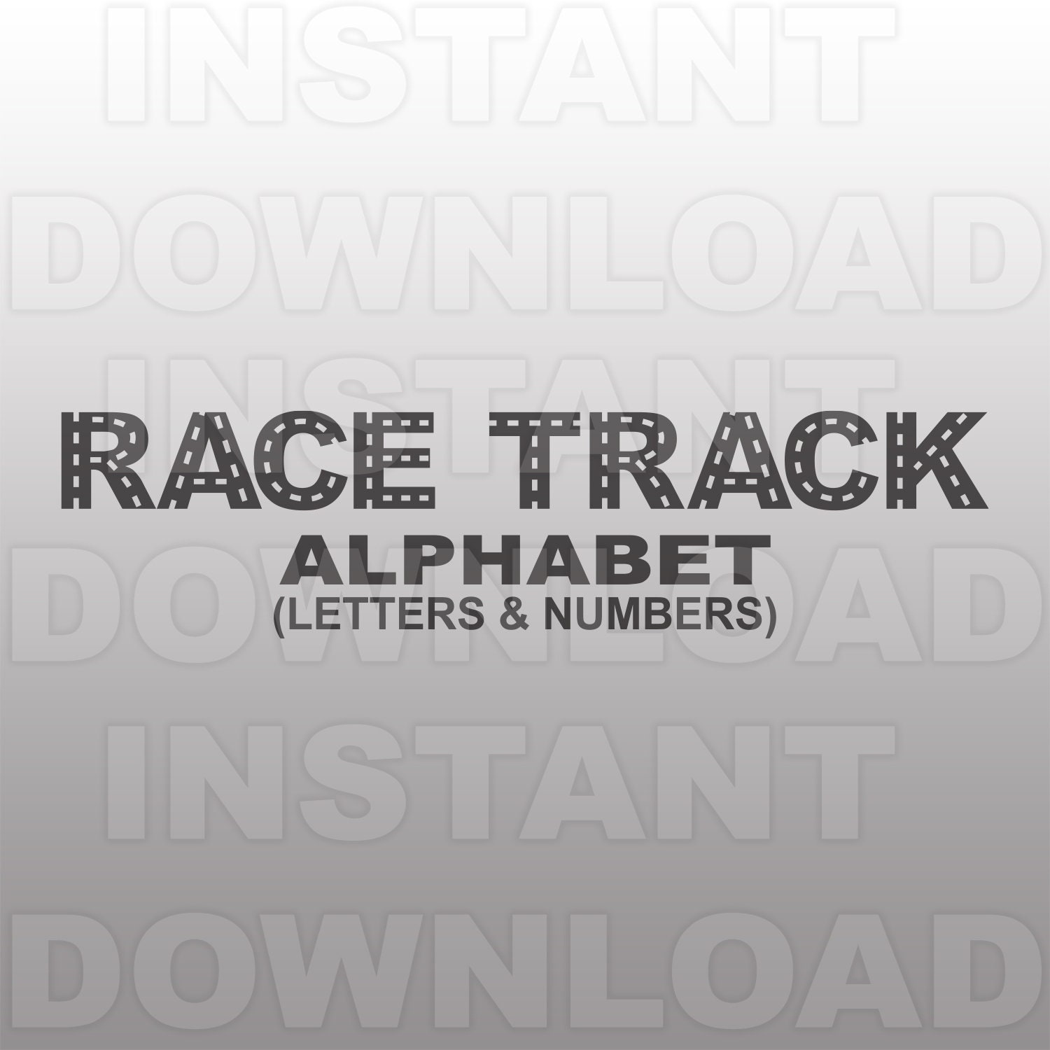 Race Car Track Monogram Letters SVG File,racing Letters SVG -vector Art ...