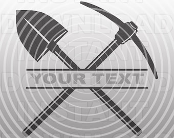 Pick Axe and Shovel Monogram Frame SVG File,Coal Mining SVG,Coal Miner SVG, Commercial & Personal Use,Vector Art for Cricut,Silhouette Cameo