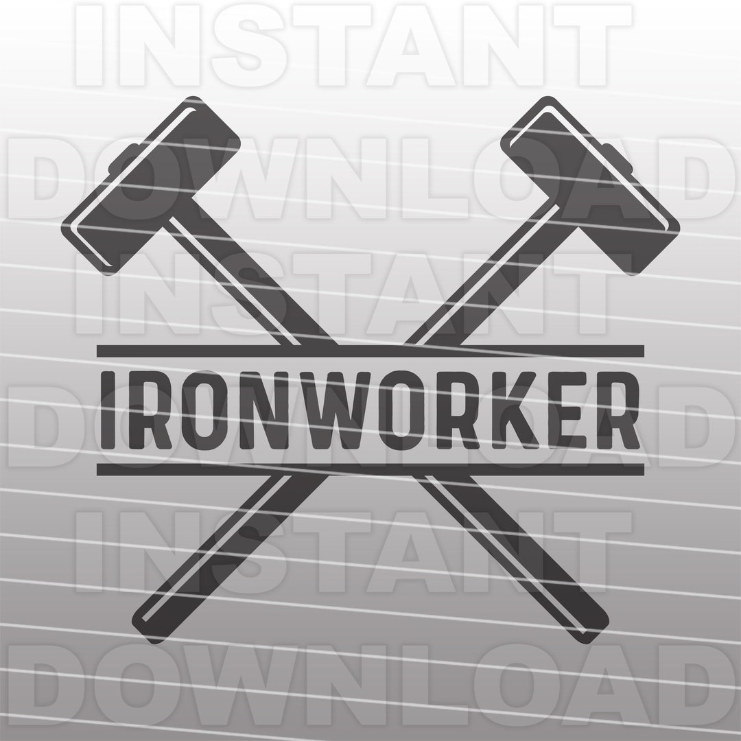 Union Ironworker SVG File,crossed Sledgehammers Svg,metal Fabricator